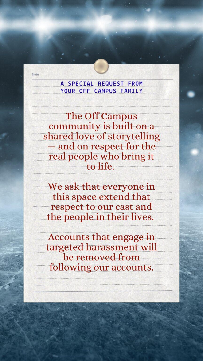 Prime Video has released a statement following targeted harassment directed to the ‘Off Campus’ cast and their loved ones