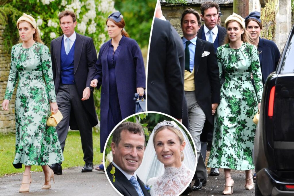 Princess Beatrice and Princess Eugenie reunite with royal family at cousin Peter Phillips’ wedding Princess Beatrice and Princess Eugenie reunite with royal family at cousin Peter Phillips' wedding