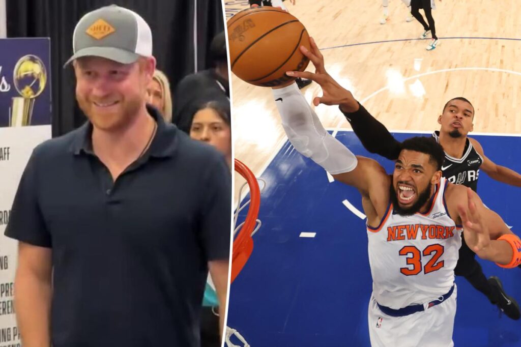 Prince Harry makes surprise solo appearance at Knicks vs. Spurs game