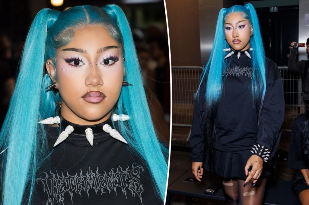 North West shows off new lip piercings at Paris Fashion Week