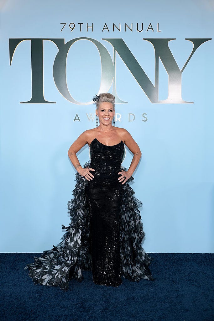 new york, new york june 07 pnk attends the 79th annual tony awards at radio city music hall on june 07, 2026 in new york city photo by dimitrios kambourisgetty images for tony awards productions