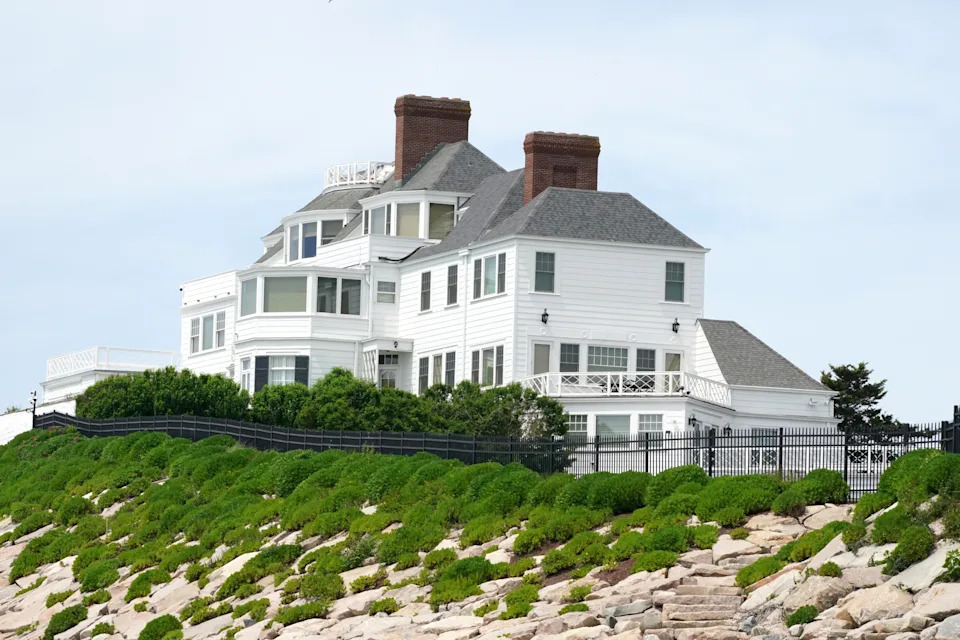 That same day, women were spotted gathering at the Grammy winner’s Rhode Island mansion (pictured here), including one woman dressed in white. Christopher Sadowski for NY Post