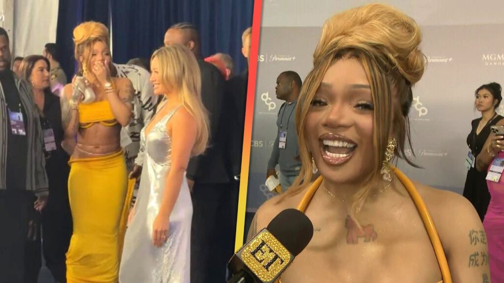 Glorilla FANGIRLS Over Hilary Duff and Manifests a Duet at the 2026 AMAs (Exclusive) Glorilla FANGIRLS Over Hilary Duff and Manifests a Duet at the 2026 AMAs (Exclusive)