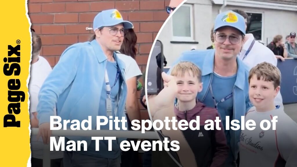 Brad Pitt spotted filming for upcoming movie at Isle of Man TT events Brad Pitt spotted filming for upcoming movie at Isle of Man TT events