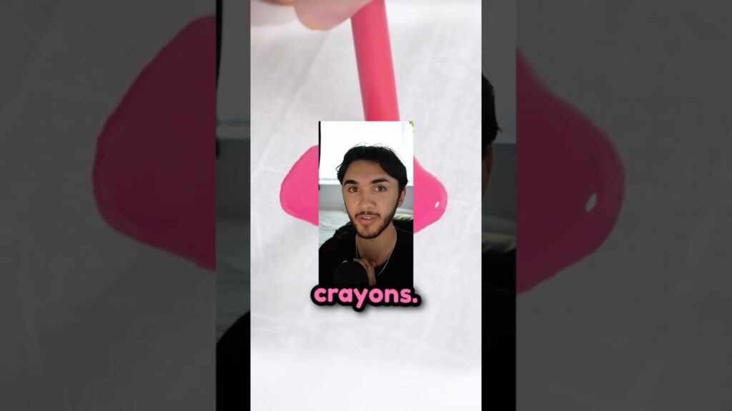 He made cotton candy crayons... #shorts #shortsfeed #youtubeshorts #cringe #lifehack #comedy #funny