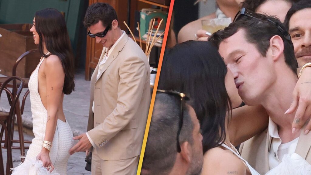 Callum Turner Grabs Dua Lipa's Butt as She STUNS at Their Wedding Welcome Party