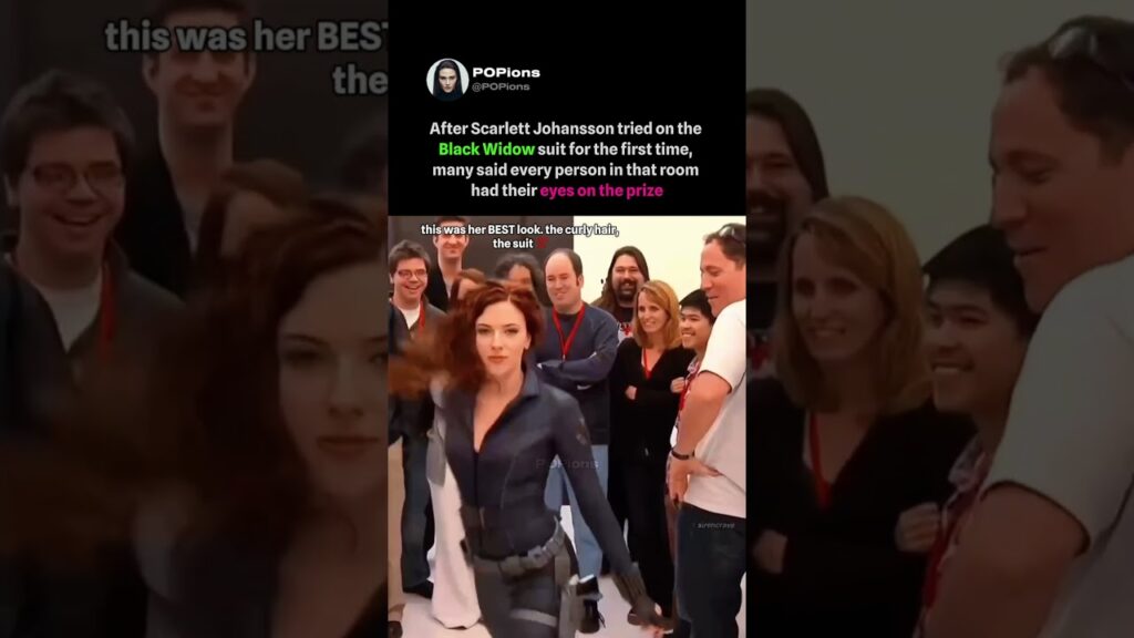 scarlett johansson tried on the black widow suit for the first time #scarlettjohansson scarlett johansson tried on the black widow suit for the first time #scarlettjohansson