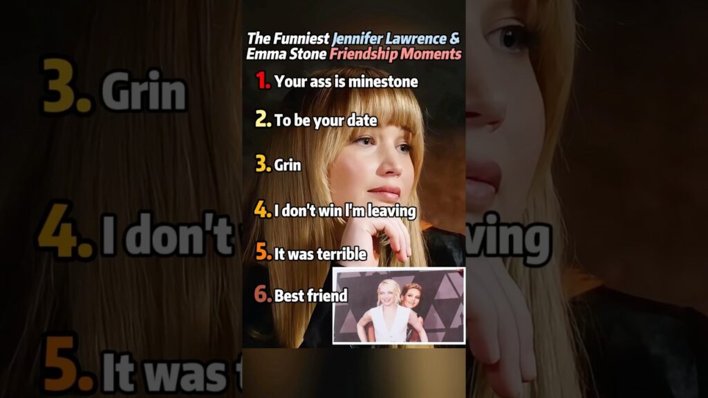 The Funniest Jennifer Lawrence & Emma Stone Friendship Moments#celebrity #funny #foryou