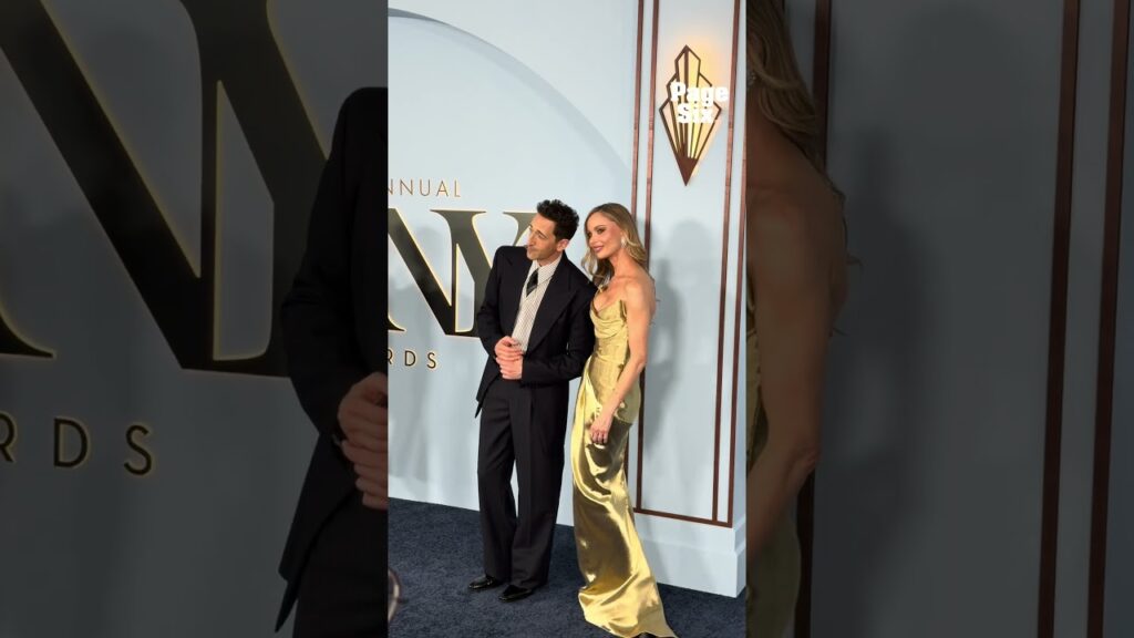Adrien Brody and Georgina Chapman have arrived at the Tony Awards 2026 in NYC. 🎭 #shorts