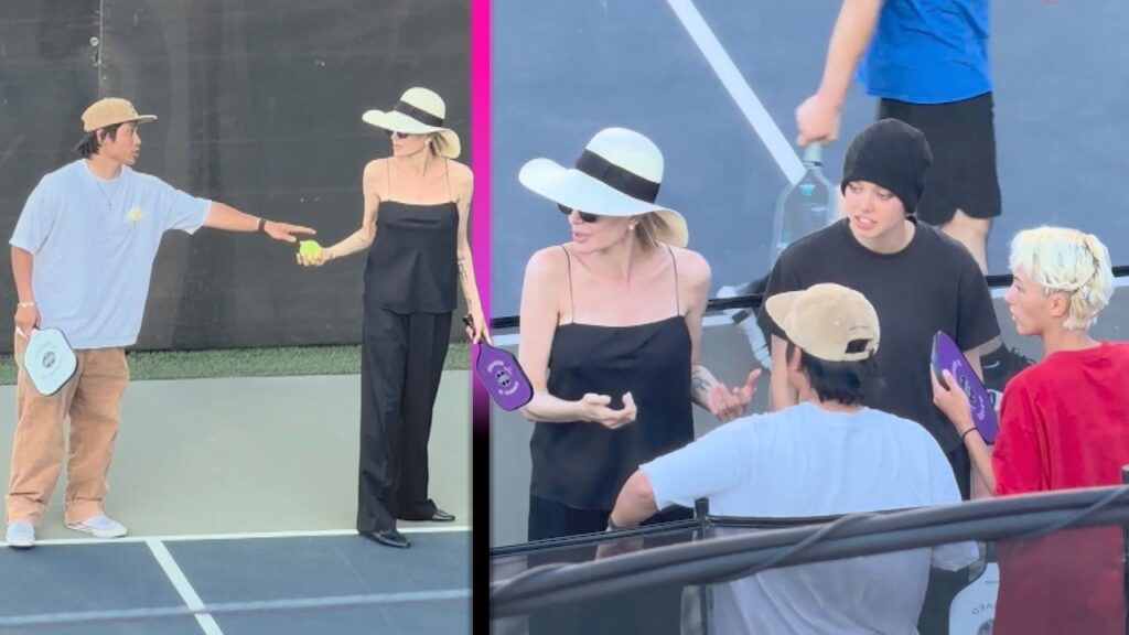 Angelina Jolie Has Pickleball Date With Son Pax as Daughter Shiloh Cheers Them On!