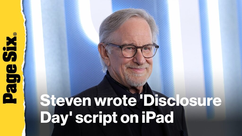 Steven Spielberg wrote 'Disclosure Day' script on iPad as his handwriting is 'so bad'