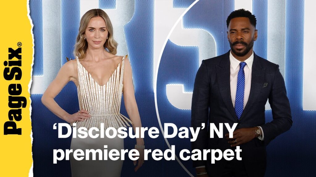 ‘Disclosure Day’ NY premiere red carpet: Emily Blunt, Colman Domingo and more 'Disclosure Day' NY premiere red carpet: Emily Blunt, Colman Domingo and more