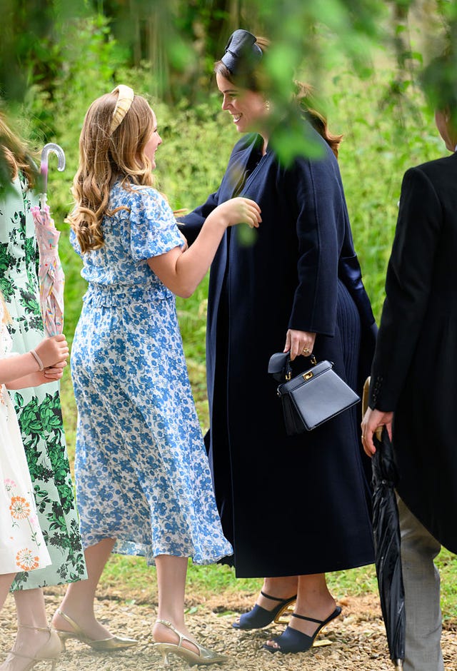 Peter Phillips Marries Harriet Sperling In Gloucestershire kemble, england june 06 mia tindall and princess eugenie of york arrive for the royal wedding of peter phillips and harriet sperling at all saints church on june 06, 2026 in kemble, england photo by karwai tangwireimage