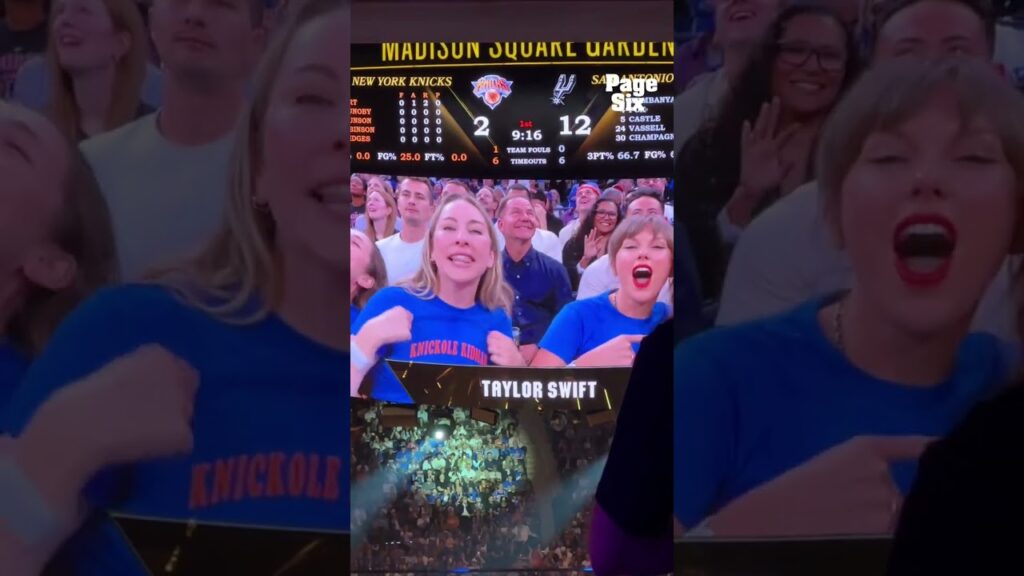 Taylor Swift is living her best life at Knicks vs Spurs Game 4 of the NBA Finals at MSG ππ§‘ #shorts Taylor Swift is living her best life at Knicks vs Spurs Game 4 of the NBA Finals at MSG ππ§‘ #shorts