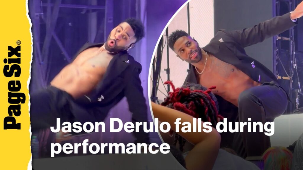 Jason Derulo falls during Capital’s Summertime Ball performance Jason Derulo falls during Capital's Summertime Ball performance