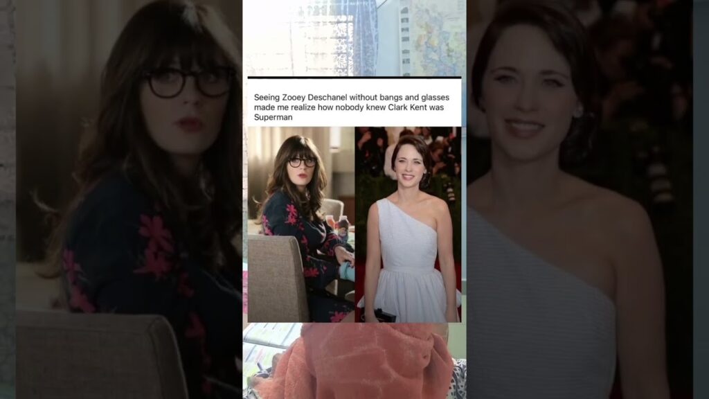 zoye deschanel made me realise why nobody can realise clerk kent was superman