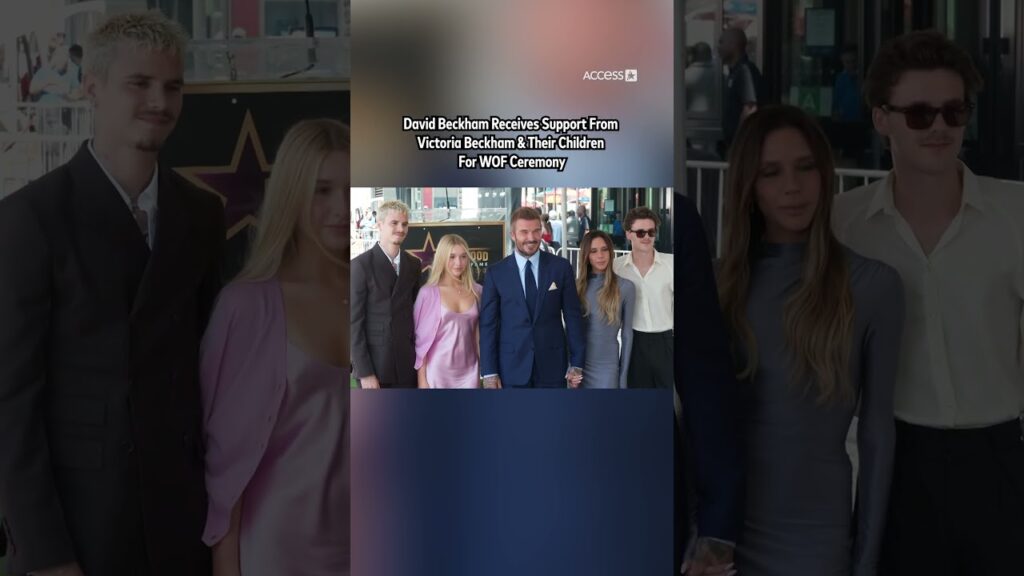 David Beckham Receives Support From Victoria Beckham & Their Children For WOF Ceremony David Beckham Receives Support From Victoria Beckham & Their Children For WOF Ceremony