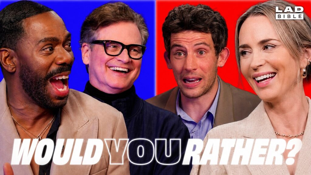 Josh O’Connor, Emily Blunt, Colin Firth & Cast of Disclosure Day Play Would You Rather Josh O'Connor, Emily Blunt, Colin Firth & Cast of Disclosure Day Play Would You Rather