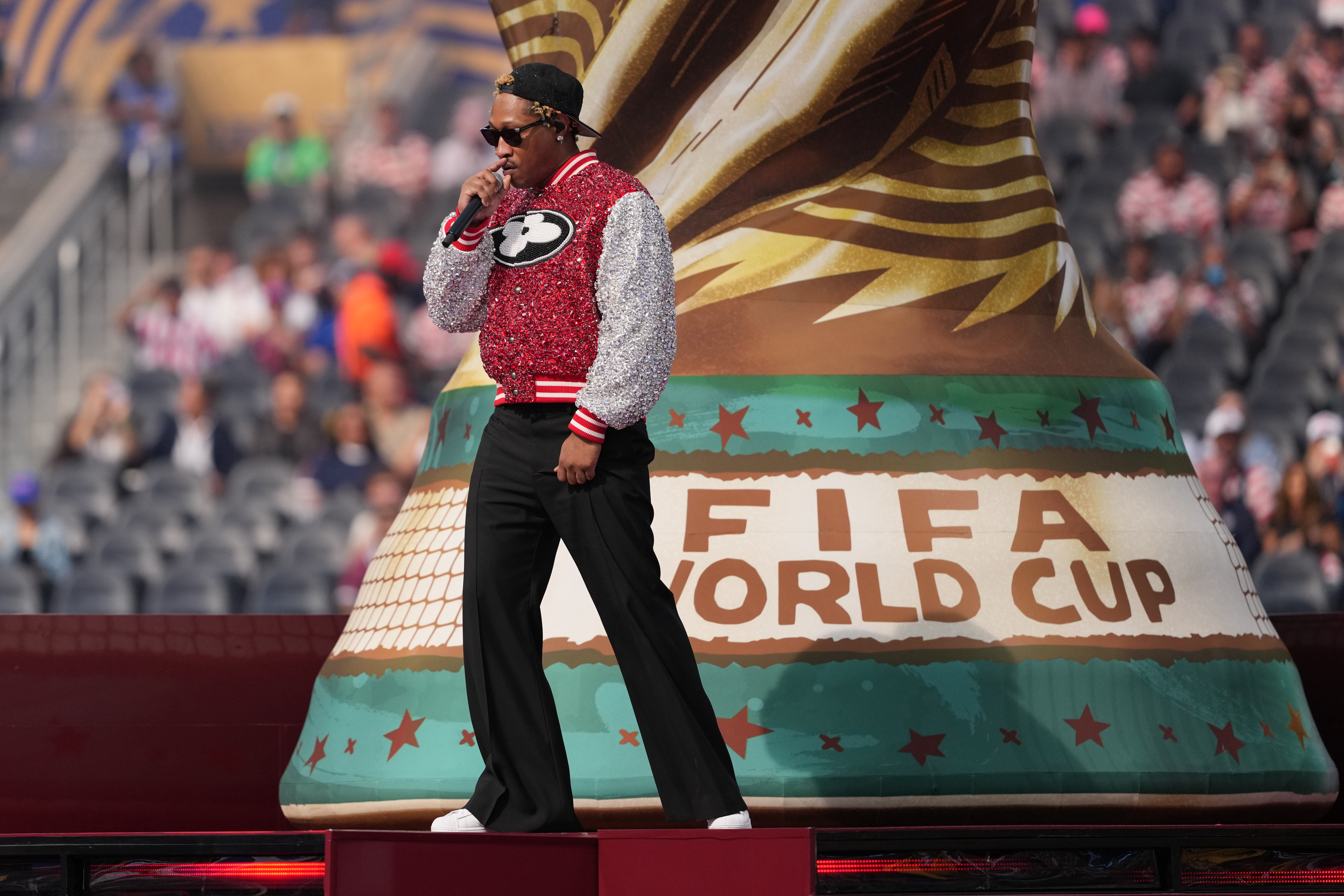 Future performs during the opening ceremony for the World Cup...