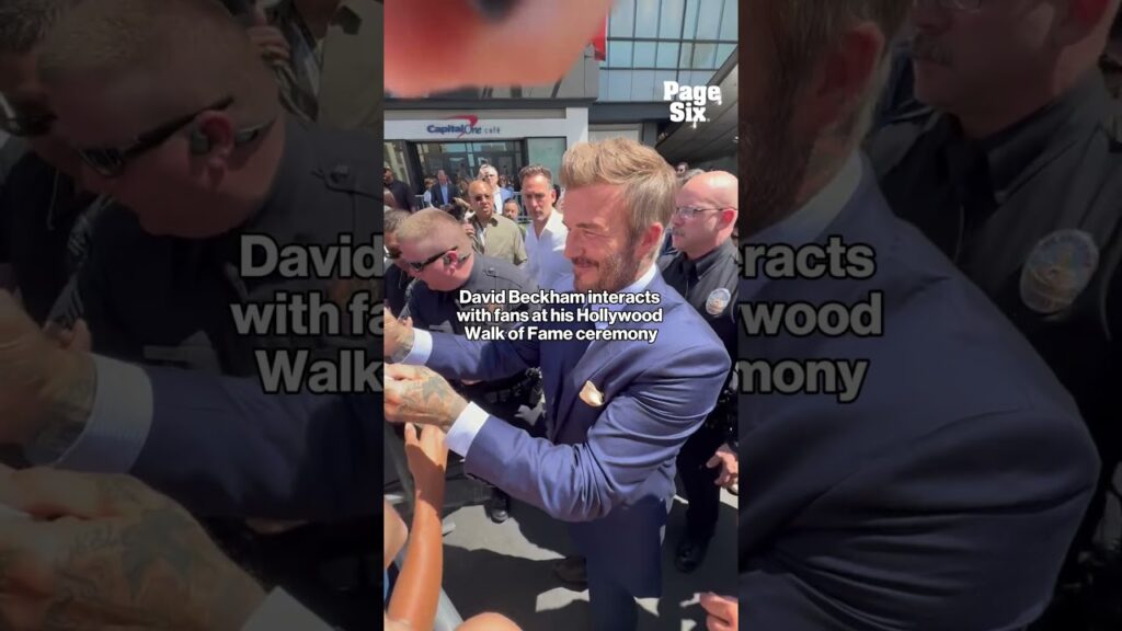 David Beckham Greets Fans Before Hollywood Walk of Fame Ceremony #shorts David Beckham Greets Fans Before Hollywood Walk of Fame Ceremony #shorts