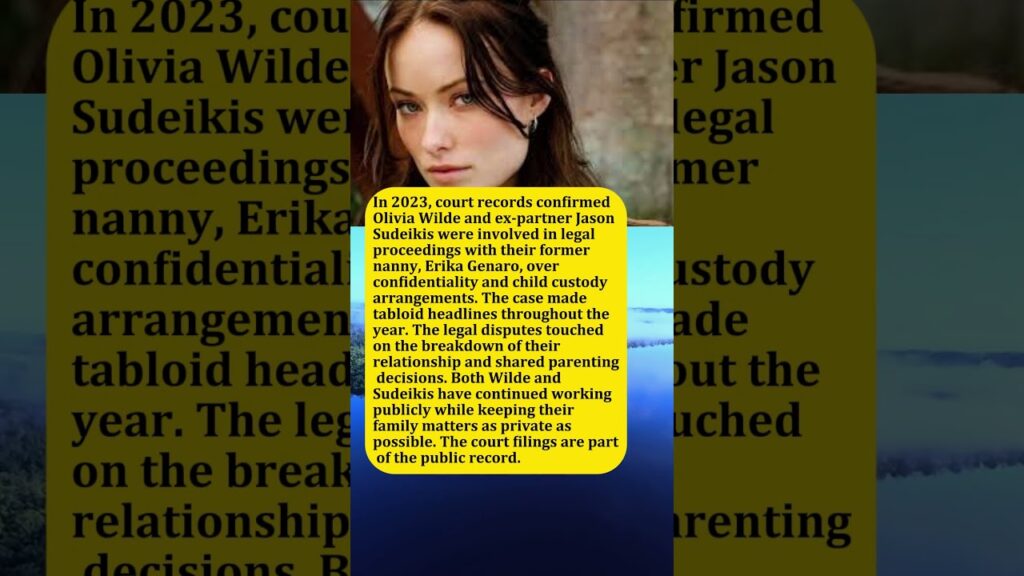 The Quiet Lawsuit Olivia Wilde Filed Against Her Former Nanny in 2023 The Quiet Lawsuit Olivia Wilde Filed Against Her Former Nanny in 2023