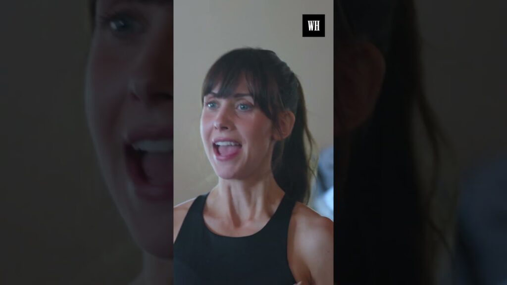 Alison Brie's squat game is STRONG #womenshealth #mastersoftheuniverse