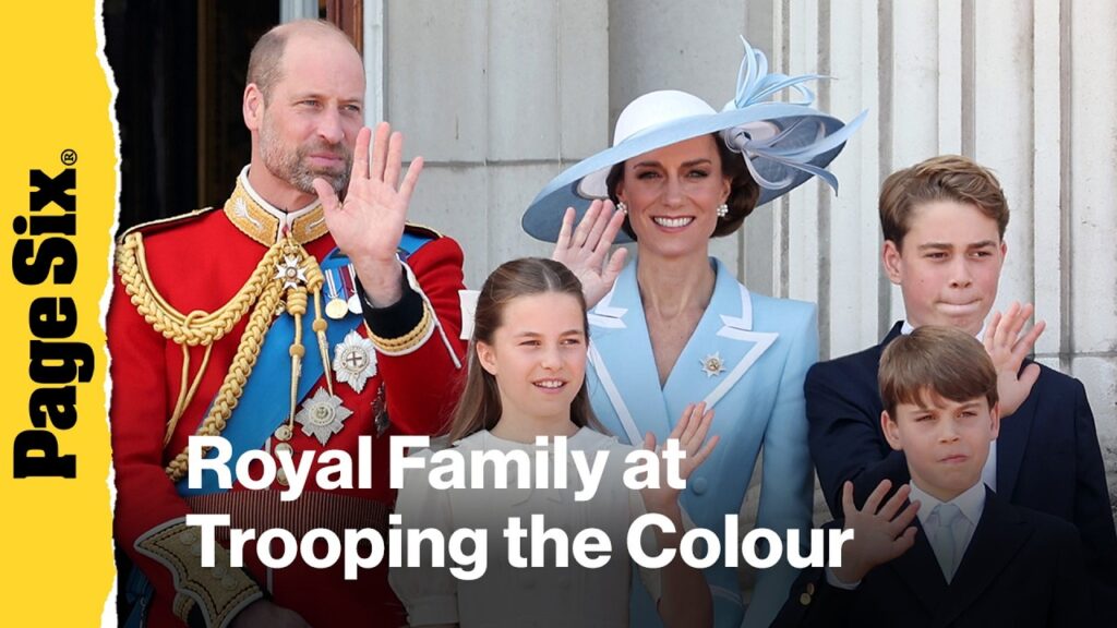 Kate Middleton, Prince William and their children join King Charles for Trooping the Colour