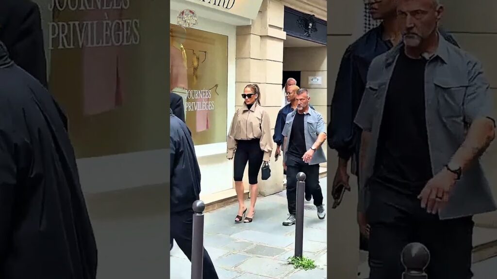 Jennifer Lopez turns heads while walking through the streets of Paris! 🇫🇷✨ #jenniferlopez