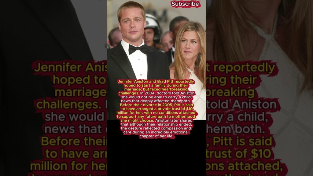 Brad Pitt & Jennifer Aniston  A $10 Million Act of Love  #celebnews #shorts