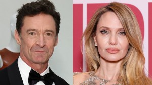 NEW YORK, NEW YORK - MAY 04: (L-R) Hugh Jackman and Sutton Foster attend the 2026 Met Gala celebrating "Costume Art" at the Metropolitan Museum of Art on May 04, 2026 in New York City; PARIS, FRANCE - FEBRUARY 09: Angelina Jolie attends the "Coutures" Première at Pathe Palace on February 09, 2026 in Paris, France.
