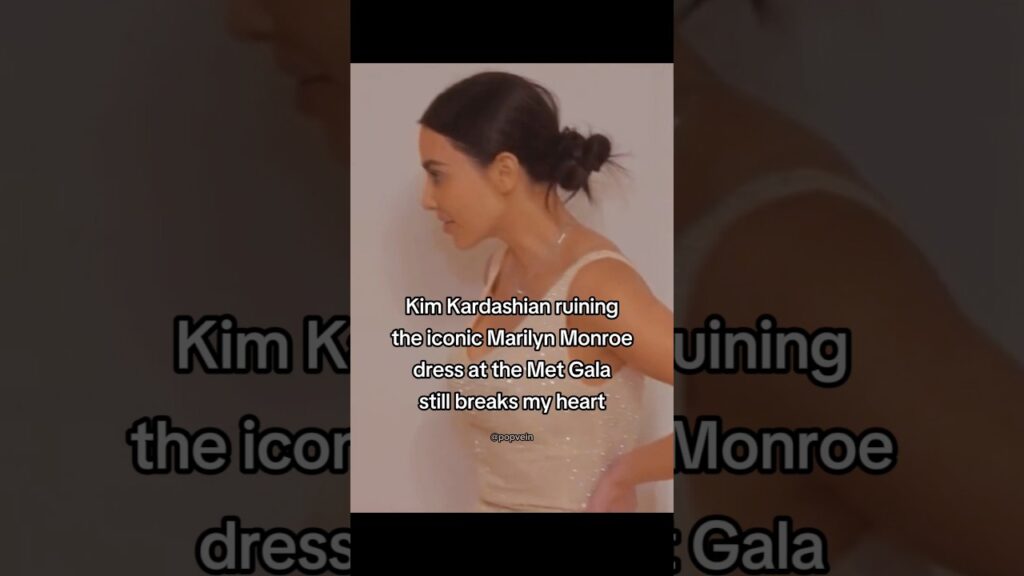 Kim Kardashian ruining the iconic Marilyn Monroe dress at the Met Gala still breaks my heart 😭💔