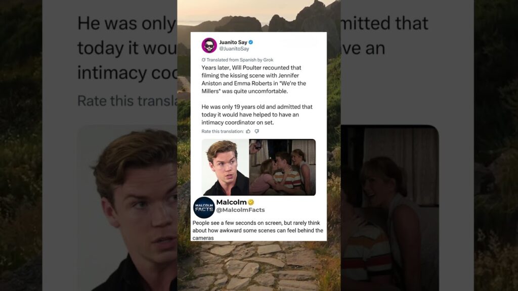 Years later, Will Poulter recounted that filming the kissing scene with Jennifer Aniston