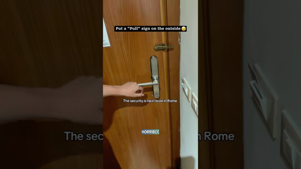 Our security level is below zero💀 #door #lock #travel #fail