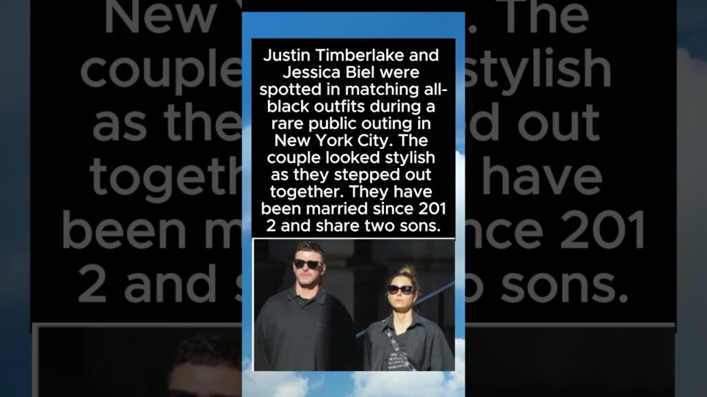 Justin Timberlake and Jessica Biel Twin in All-Black for Rare NYC Date Night 🖤👩‍❤️‍👨 #shorts