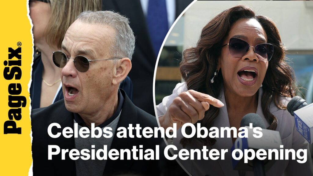 Obama's Presidential Center opening ceremony has star-studded turn out with Tom Hanks, Oprah, & more