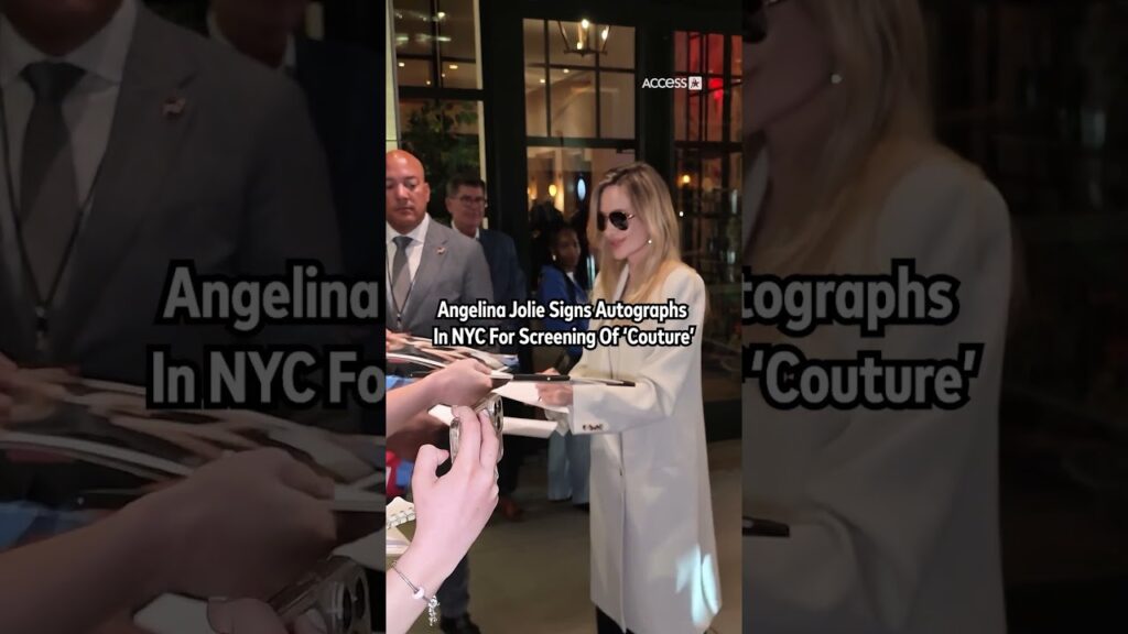 Angelina Jolie Signs Autographs In NYC For Screening Of ‘Couture’