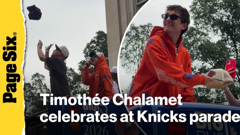 Timothée Chalamet celebrates Knicks win sans Kylie Jenner at star-studded parade