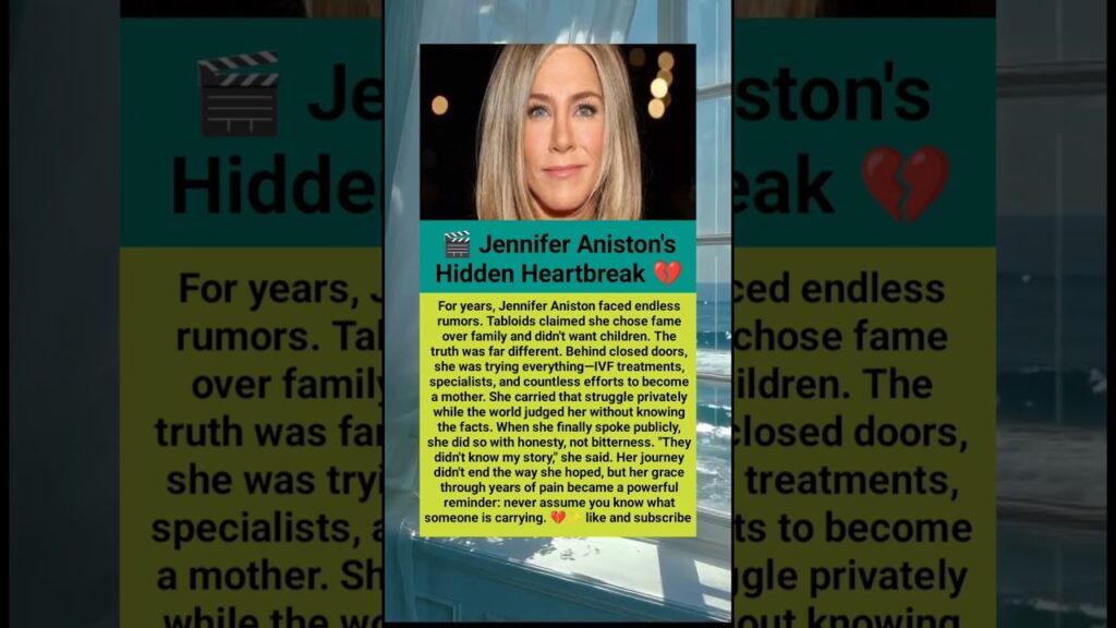 🎬 Jennifer Aniston’s Hidden Heartbreak 💔 #truestory 🎬 Jennifer Aniston's Hidden Heartbreak 💔 #truestory