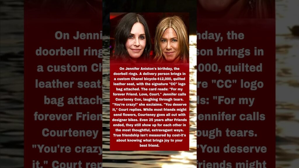 A $12,000 Surprise! Courteney Cox Stuns Jennifer Aniston on Her Birthday 🎁 #usa