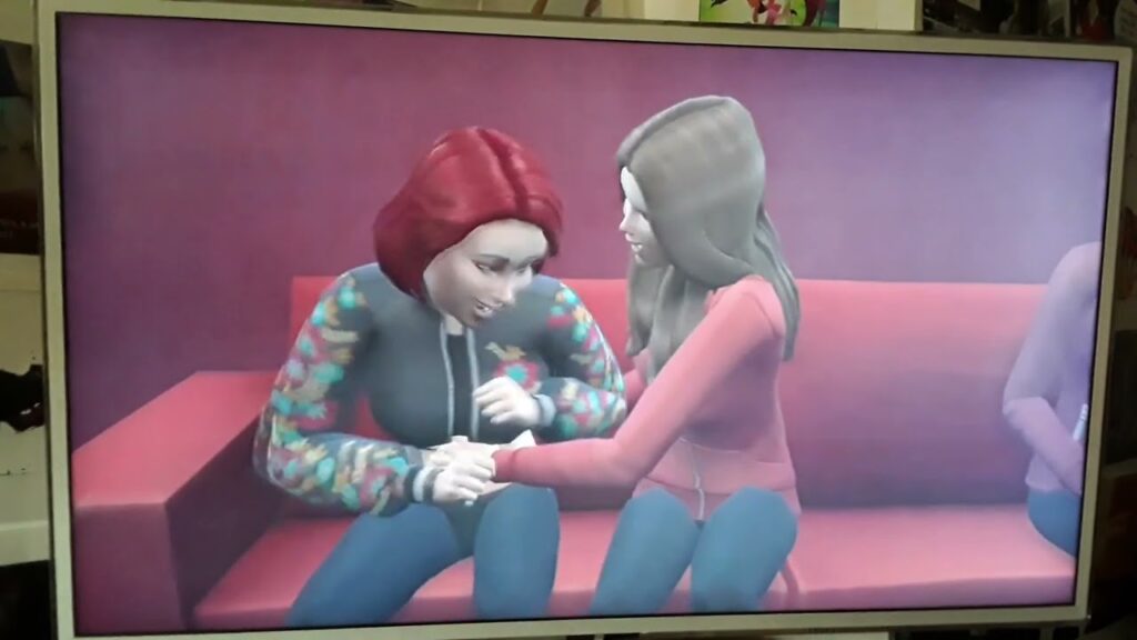 Elizabeth Olsen tickling Scarlett Johansson
