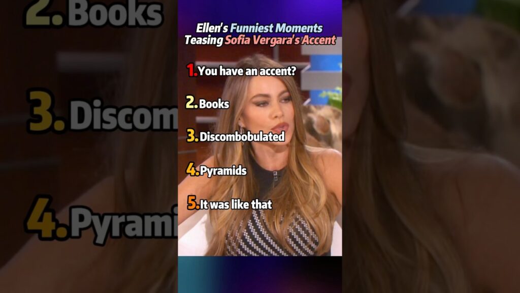 Ellen's Funniest Moments Teasing Sofia Vergara's Accent #celebrity #funny #foryou
