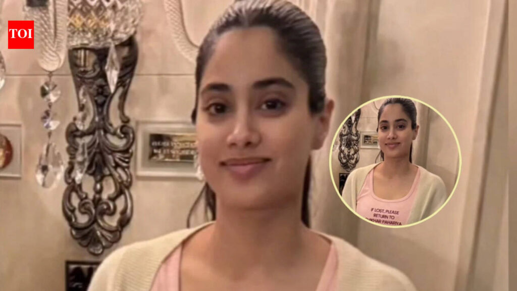 Janhvi Kapoor: ‘Peddi’ actress Janhvi Kapoor’s picture in nightsuit with a cheeky caption goes viral: ‘If lost, please return to Shikhar Pahariya’ | Hindi Movie News Janhvi Kapoor: 'Peddi' actress Janhvi Kapoor's picture in nightsuit with a cheeky caption goes viral: 'If lost, please return to Shikhar Pahariya' | Hindi Movie News