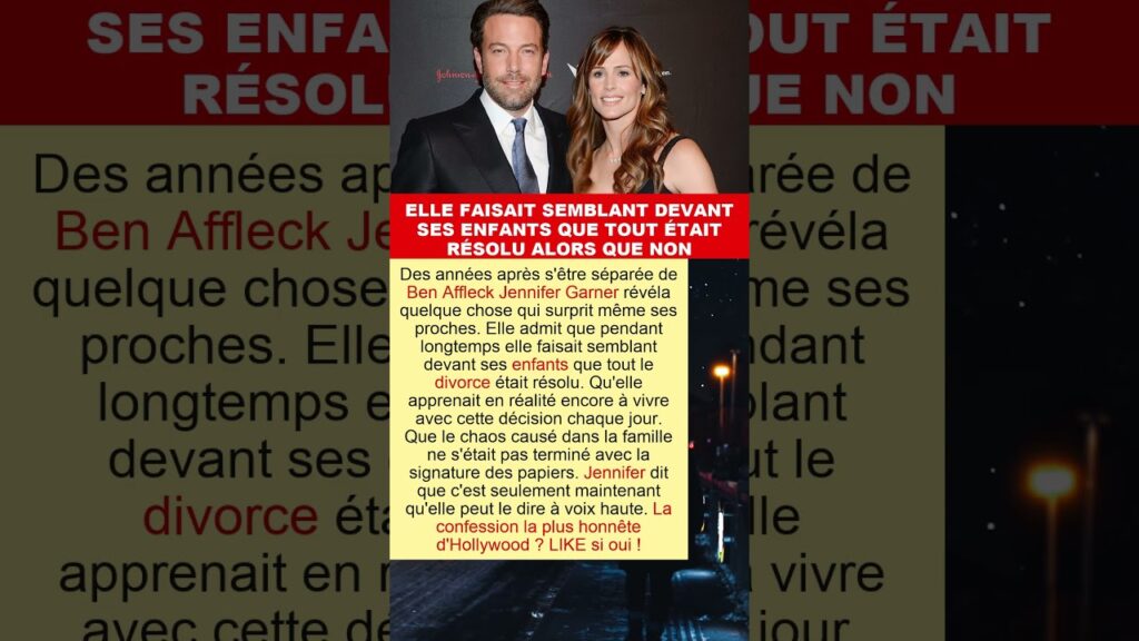 Jennifer Garner Avoua le Chaos que son Divorce Causa des Années Après Jennifer Garner Avoua le Chaos que son Divorce Causa des Années Après