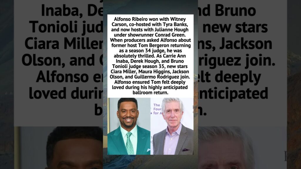 Alfonso Ribeiro Shares Honest Reaction to Tom Bergeron’s Dancing with the Stars Return #DWTS Alfonso Ribeiro Shares Honest Reaction to Tom Bergeron's Dancing with the Stars Return #DWTS
