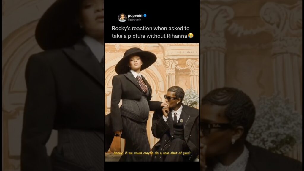 ASAP Rocky's reaction when asked to take a picture without Rihanna 😭