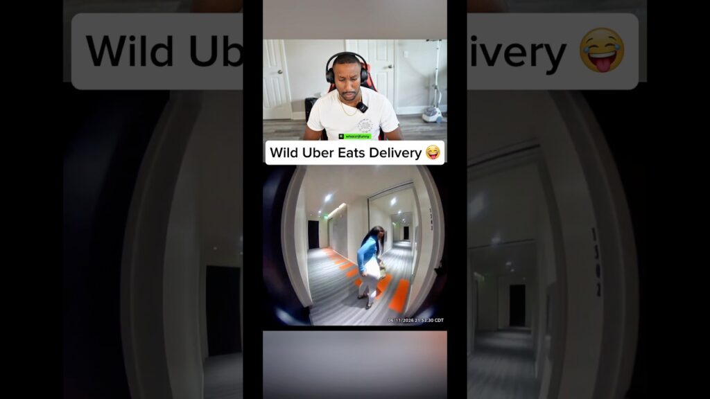 Wild Uber Eats Delivery 🤣 Credit: @catypants6 #fypシ#fyp #shorts #funny #comedy #explore #foryou