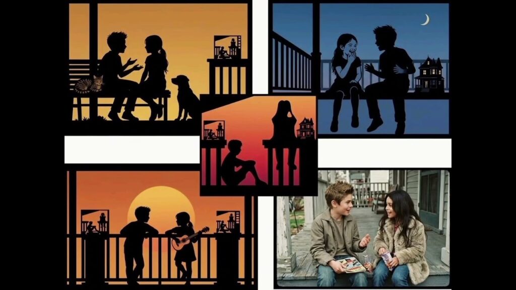 This is an Famous Boy Zack Efron and Famous Girl Vanessa Hudgens talking on the porch Video.
