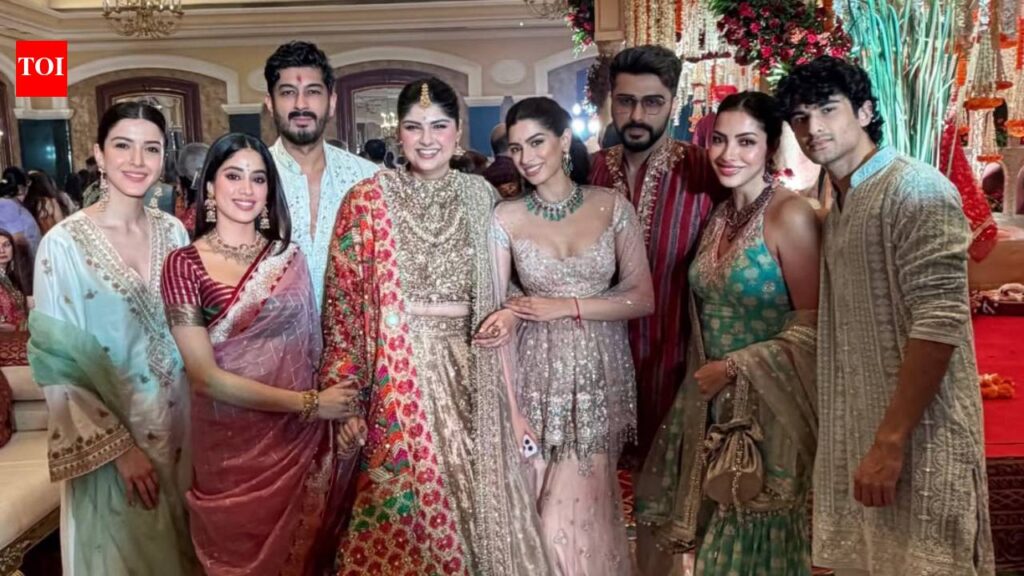 Inside Anshula Kapoor and Rohan Thakkar’s pre-wedding festivities: Shanaya, Arjun, Janhvi and Khushi join family celebrations | Hindi Movie News Inside Anshula Kapoor and Rohan Thakkar's pre-wedding festivities: Shanaya, Arjun, Janhvi and Khushi join family celebrations | Hindi Movie News
