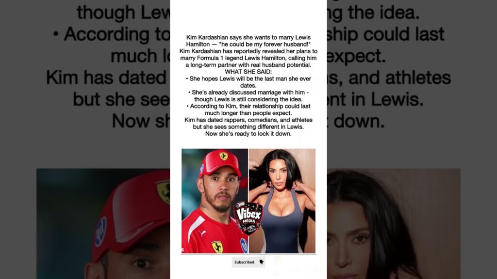 Kim Kardashian Wants To Marry HIM?! 😱💍 #KimKardashian #LewisHamilton #celebritydrama Kim Kardashian Wants To Marry HIM?! 😱💍 #KimKardashian #LewisHamilton #celebritydrama
