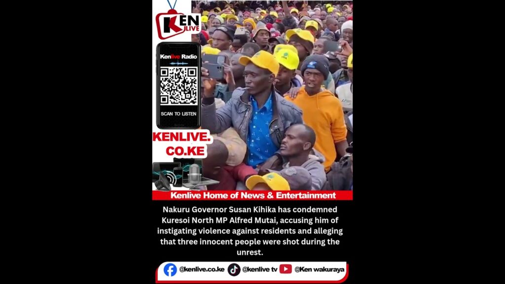 Susan Kihika Condemns MP Alfred Mutai Over Alleged Violence Against Kuresoi North Residents Susan Kihika Condemns MP Alfred Mutai Over Alleged Violence Against Kuresoi North Residents